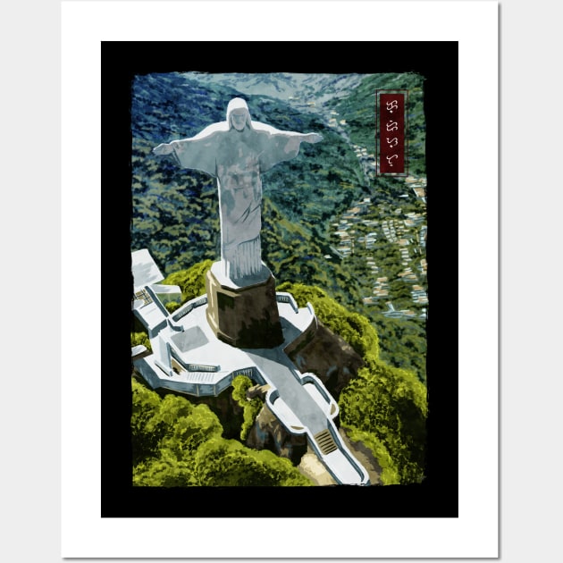 Christ the Redeemer - Black Wall Art by Thor Reyes